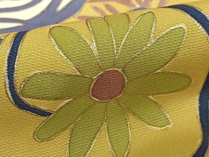 平和屋着物●京友禅作家　米沢新之助　訪問着　駒刺繍　花唐草文　金彩　正絹　逸品　AAAY0003zg
