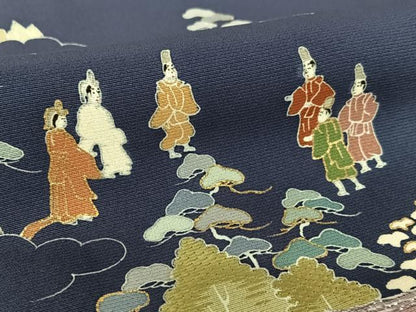 平和屋着物●訪問着 友禅 人物風景文 正絹 逸品 AAAY0028zg