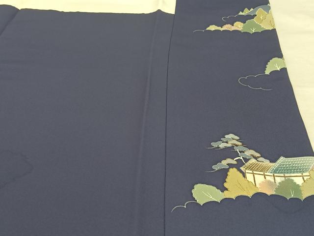 平和屋着物●訪問着 友禅 人物風景文 正絹 逸品 AAAY0028zg
