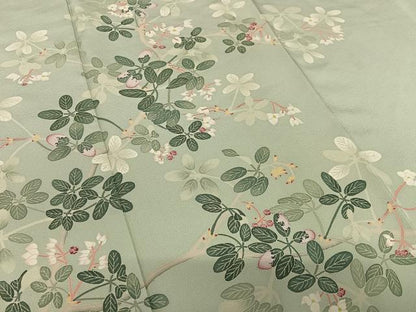 平和屋着物●本加賀友禅作家 東藤岳 訪問着 枝花文 正絹 逸品 AAAY0029zg