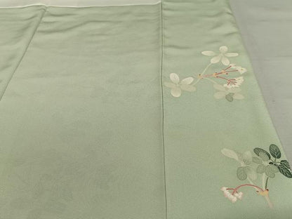平和屋着物●本加賀友禅作家 東藤岳 訪問着 枝花文 正絹 逸品 AAAY0029zg
