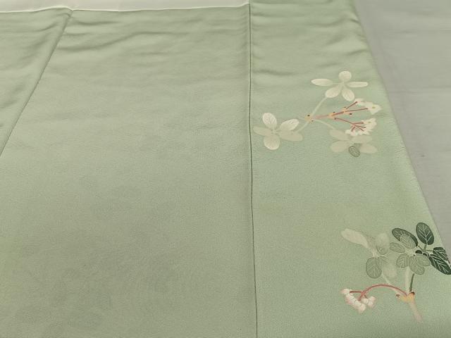 平和屋着物●本加賀友禅作家 東藤岳 訪問着 枝花文 正絹 逸品 AAAY0029zg