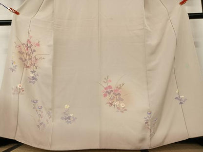 平和屋着物●訪問着 作家物 草花文 暈し染め 正絹 逸品 AAAY0049zg