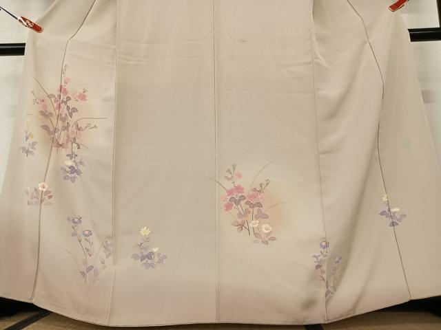 平和屋着物●訪問着 作家物 草花文 暈し染め 正絹 逸品 AAAY0049zg