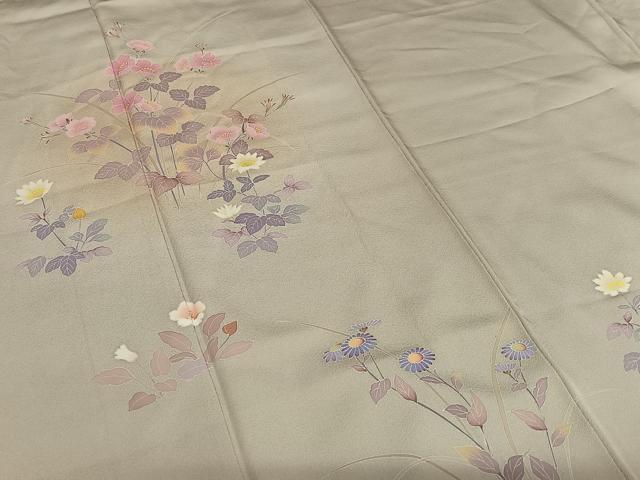 平和屋着物●訪問着 作家物 草花文 暈し染め 正絹 逸品 AAAY0049zg