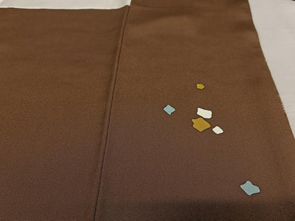平和屋着物●訪問着 作家物 舞扇文 金彩 正絹 逸品 AAAY0051zg