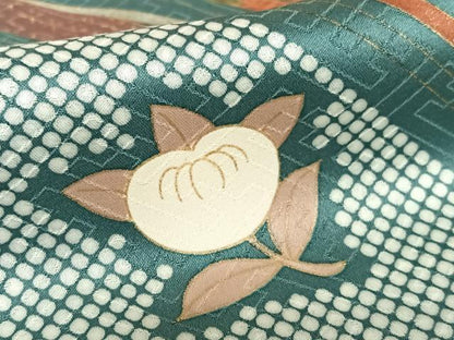 平和屋着物●十日町老舗ブランド 吉澤友禅 吾妻徳穂 訪問着 駒刺繍 橘 金彩 正絹 逸品 AAAY0065zg
