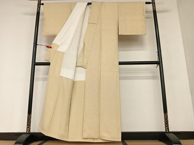 平和屋着物●上質な色無地 薄香色 正絹 逸品 AAAY0075zg