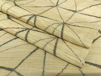 平和屋着物●上質な紬　よろけ麻の葉　正絹　逸品　未使用　AAAY0090zg