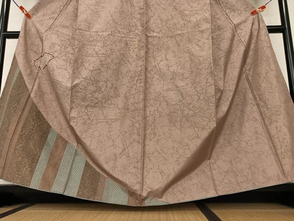 平和屋着物●本場染大島紬 訪問着 絞り 地紙草花間道 金彩 正絹 逸品 AAAY0093zg