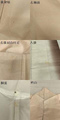 平和屋着物●訪問着 紬地 手描き 草花文 正絹 逸品 AAAY0094zg