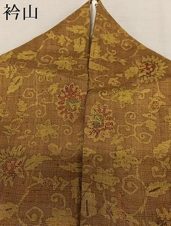 平和屋着物●上質な紬 ろうけつ染め 更紗花文 正絹 逸品 AAAY0103zg
