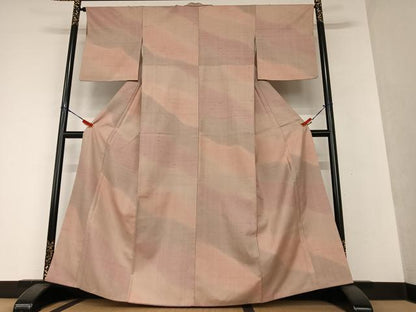 平和屋着物●上質な紬 霞文 暈し染め 正絹 逸品 AAAY0126zg