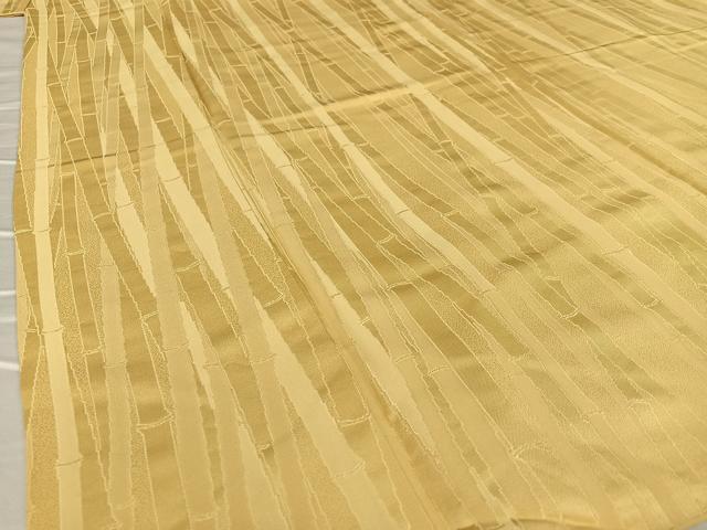 平和屋着物●上質な色無地 竹地紋 甘草色 正絹 逸品 AAAY0133zg