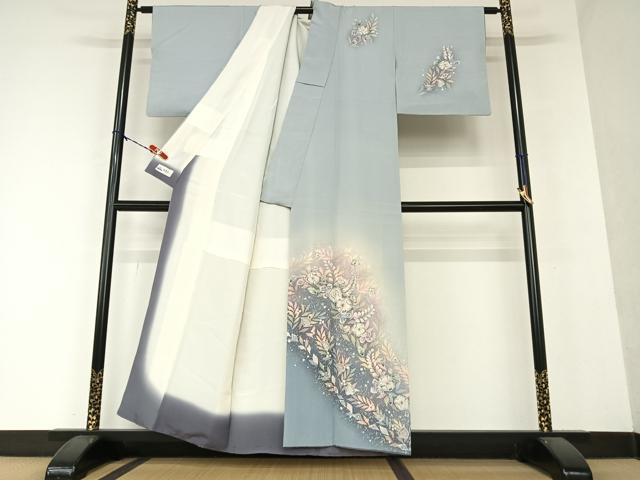 平和屋着物●越後十日町の一流染匠 桐屋・翠山工房 訪問着 辻が花 絞り 手描き 暈し染め やまと誂製 正絹 逸品 AAAY0140zg