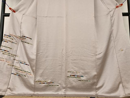 平和屋着物●京繍作家　合田峰太郎　訪問着　駒刺繍　松竹梅　正絹　逸品　AAAY0146zg