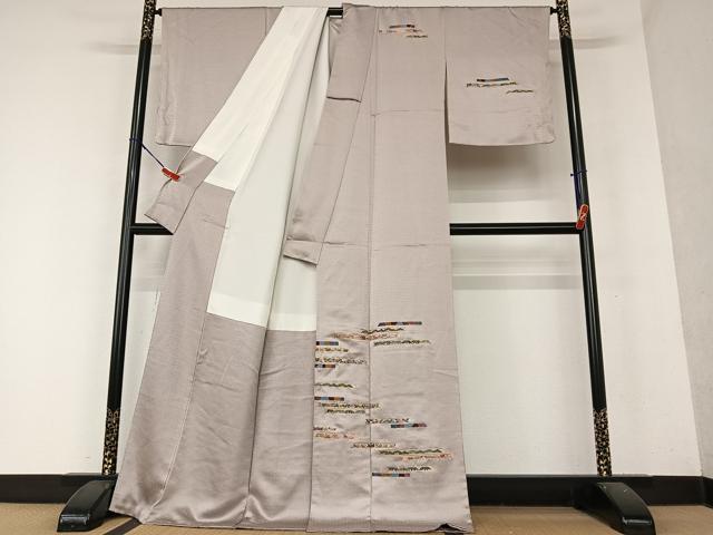 平和屋着物●京繍作家　合田峰太郎　訪問着　駒刺繍　松竹梅　正絹　逸品　AAAY0146zg