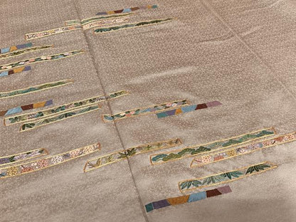 平和屋着物●京繍作家　合田峰太郎　訪問着　駒刺繍　松竹梅　正絹　逸品　AAAY0146zg