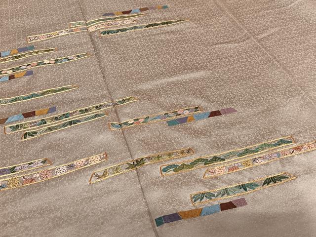 平和屋着物●京繍作家　合田峰太郎　訪問着　駒刺繍　松竹梅　正絹　逸品　AAAY0146zg