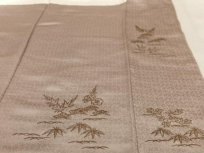 平和屋着物●京繍作家　合田峰太郎　訪問着　駒刺繍　松竹梅　正絹　逸品　AAAY0146zg