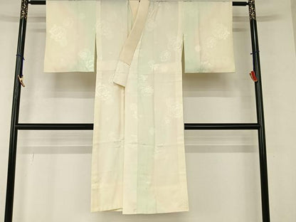 平和屋着物●長襦袢　無双仕立て　雪輪重ね花地紋　暈し染め　やまと誂製　正絹　逸品　AAAY0152zg