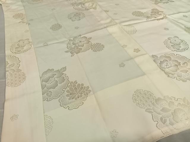 平和屋着物●長襦袢　無双仕立て　雪輪重ね花地紋　暈し染め　やまと誂製　正絹　逸品　AAAY0152zg