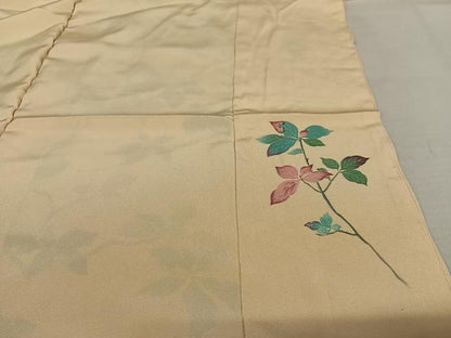 平和屋着物●本加賀友禅作家　小野てる美　訪問着　枝花文　浜ちりめん　仮絵羽　正絹　逸品　未使用　AAAY0156zg