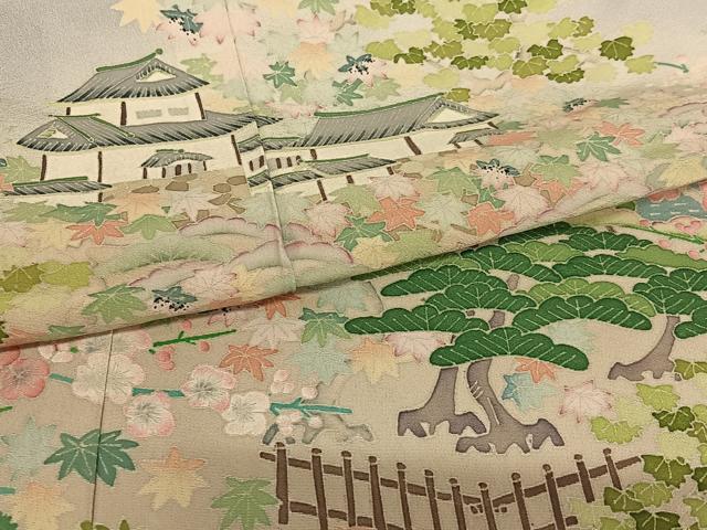 平和屋着物○本加賀友禅作家 東藤 岳 色留袖 風景草花文 暈