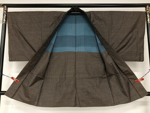 平和屋着物●男性　本場大島紬　アンサンブル　100亀甲　総詰め　証紙付き　正絹　逸品　AAAY0185zg