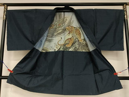 平和屋着物●男性 大島紬 アンサンブル 亀甲絣 正絹 逸品 AAAY0186zg