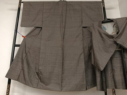 平和屋着物●男性 本場大島紬 アンサンブル 120亀甲 総詰め 正絹 逸品 AAAY0187zg