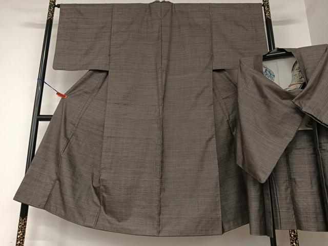 平和屋着物●男性 本場大島紬 アンサンブル 120亀甲 総詰め 正絹 逸品 AAAY0187zg