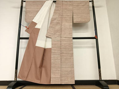 平和屋着物●上質な紬 縞 正絹 逸品 AAAY0192zg