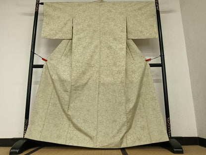 平和屋着物●上質な小紋　花尽くし　小田急百貨店扱い　正絹　逸品　AAAY0193zg