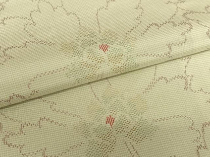 平和屋着物●上質な小紋　花尽くし　小田急百貨店扱い　正絹　逸品　AAAY0193zg