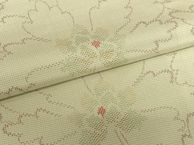 平和屋着物●上質な小紋　花尽くし　小田急百貨店扱い　正絹　逸品　AAAY0193zg