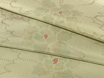 平和屋着物●上質な小紋　花尽くし　小田急百貨店扱い　正絹　逸品　AAAY0193zg