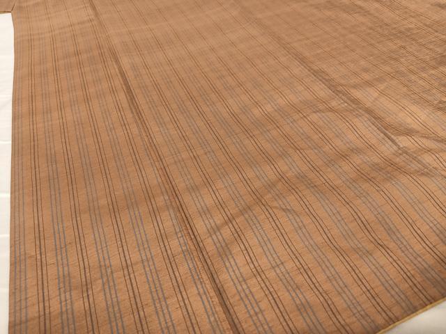 平和屋着物●上質な紬　縞　正絹　逸品　AAAY0195zg