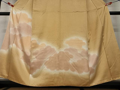 平和屋着物●訪問着 雲重ね文 暈し染め 正絹 逸品 AAAY0205zg