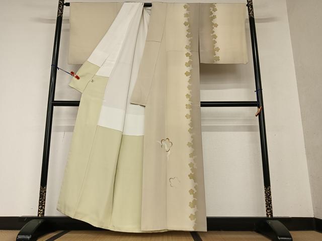 平和屋着物●訪問着 舞花文 暈し染め 金銀彩 正絹 逸品 AAAY0222zg