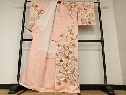 平和屋着物●訪問着 駒刺繍 橘 金彩 高島屋扱い 正絹 逸品 未使用 AAAY0250zg