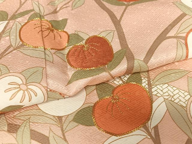 平和屋着物●訪問着 駒刺繍 橘 金彩 高島屋扱い 正絹 逸品 未使用 AAAY0250zg