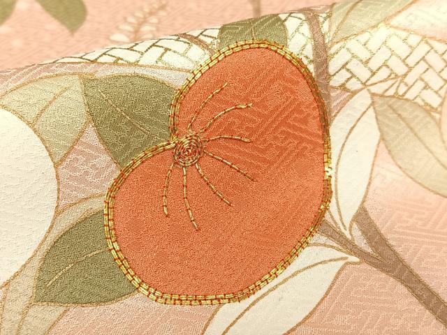 平和屋着物●訪問着 駒刺繍 橘 金彩 高島屋扱い 正絹 逸品 未使用 AAAY0250zg