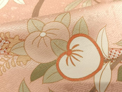 平和屋着物●訪問着 駒刺繍 橘 金彩 高島屋扱い 正絹 逸品 未使用 AAAY0250zg