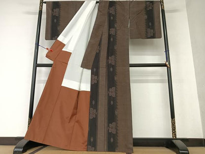 平和屋着物●上質な紬 舞花間道 正絹 逸品 AAAY0252zg