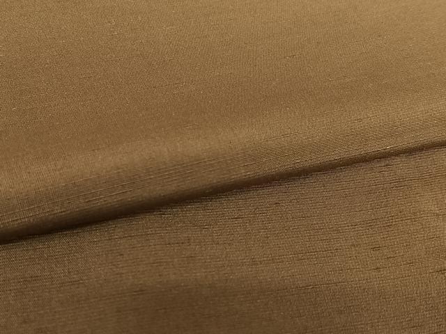 平和屋着物●男性 紬 色無地 黄枯茶色 高島屋扱い 正絹 逸品 AAAY0254zg