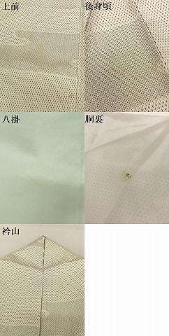 平和屋着物●本塩沢 110亀甲 エ霞文 正絹 逸品 AAAY0256zg