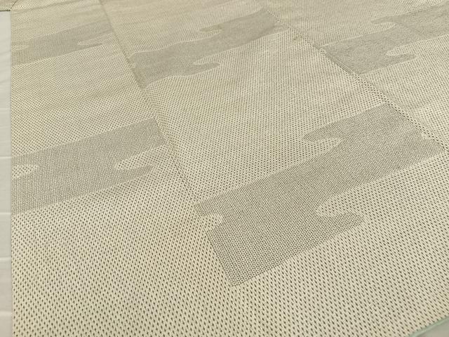 平和屋着物●本塩沢 110亀甲 エ霞文 正絹 逸品 AAAY0256zg