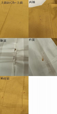 平和屋着物●上質な紬 色無地 桑茶色 正絹 逸品 AAAY0258zg
