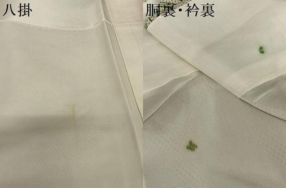 平和屋着物●訪問着 お召地 草花文 正絹 逸品 AAAY0261zg